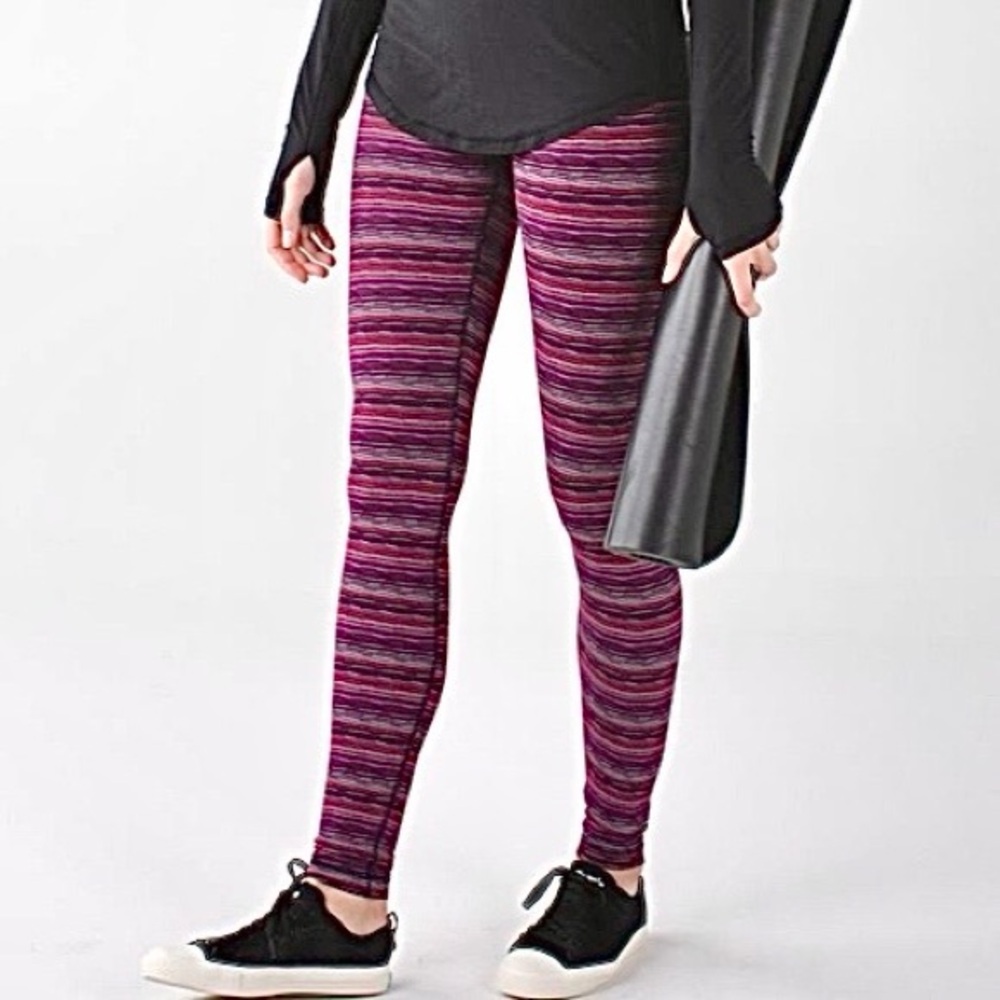 Lululemon Wunder Under Pant lll, Space Dye Twist Regal Plum Alarming